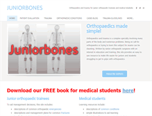 Tablet Screenshot of juniorbones.com